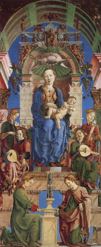 Cosimo Tura The Virgin and Child Enthroned with Angels Making Music Spain oil painting art